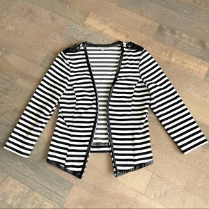SALE! Striped Black and White Blazer